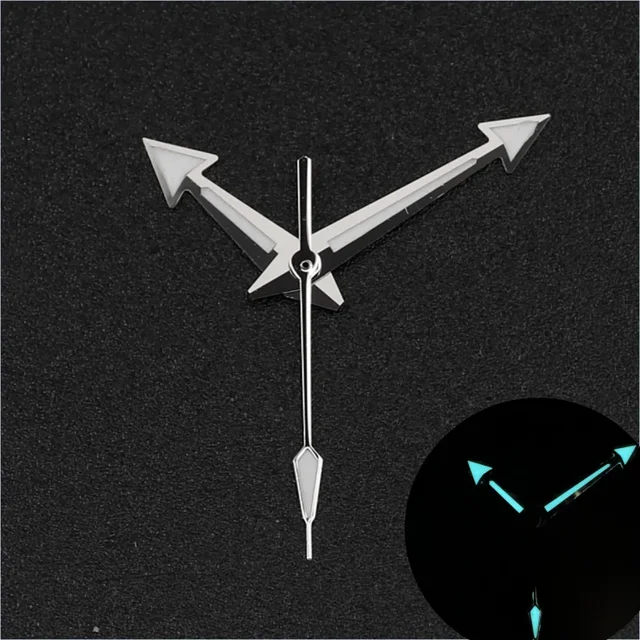 Tandorio Quality Seamaster 600 Watch Hands With C3 Bgw9 Green Blue Luminescent For Nh35 Nh