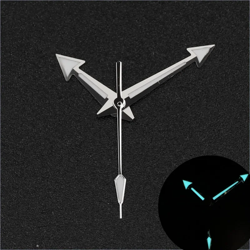 Tandorio Quality Seamaster 600 Watch Hands With C3 Bgw9 Green Blue Luminescent For Nh35 Nh36 Movement Skx007 Case 28.5mm Dial Index 14:201659817#1 28.5 mm kol saati