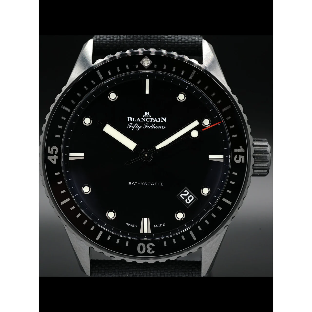 Blancpain Fifty Fathoms Bathyscaphe Ceramic and Liquid Metal 5000-0130-B52A 210000023928 kol saati