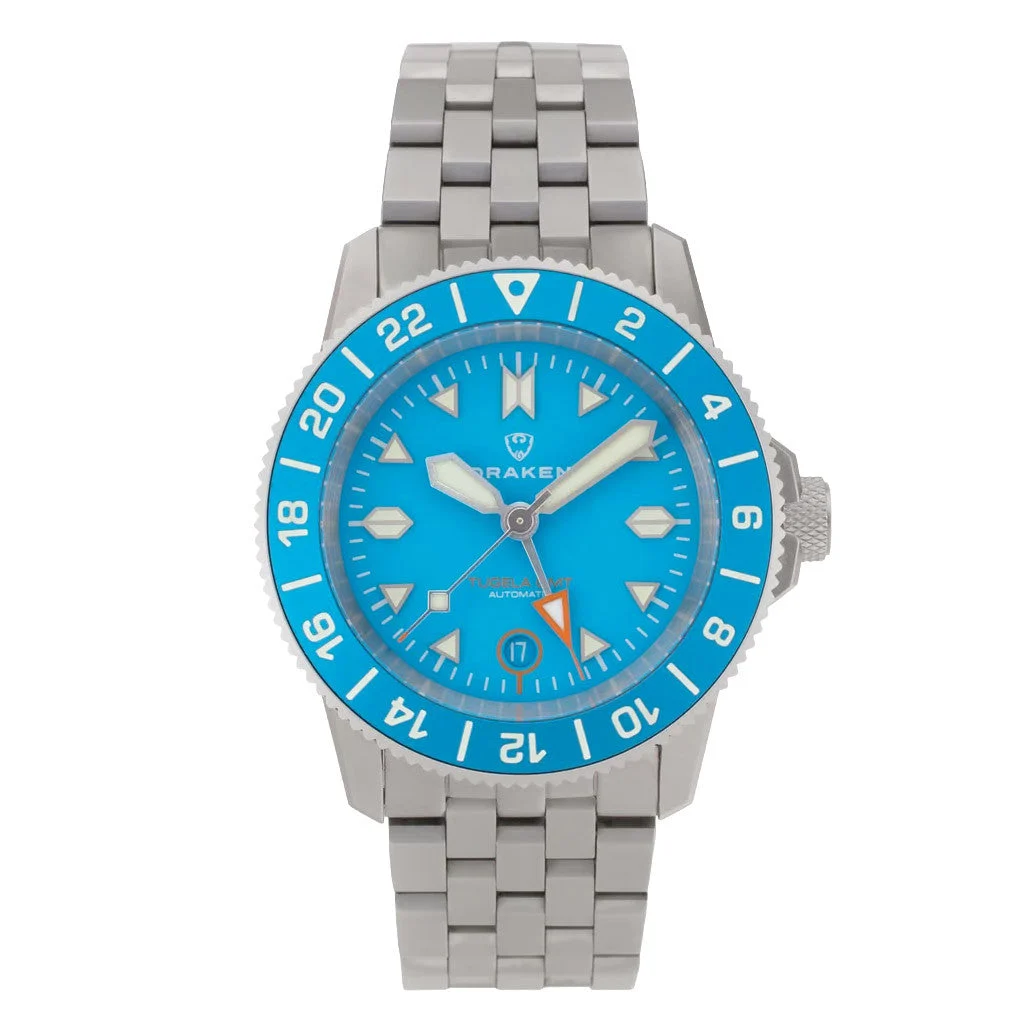 Draken Tugela GMT 'Super Blue' Dive Watch #DKN-09 kol saati