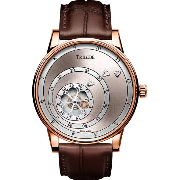 Trilobe Les Matinaux Rose Gold Sunray Silver 40.5mm LM07AS kol saati