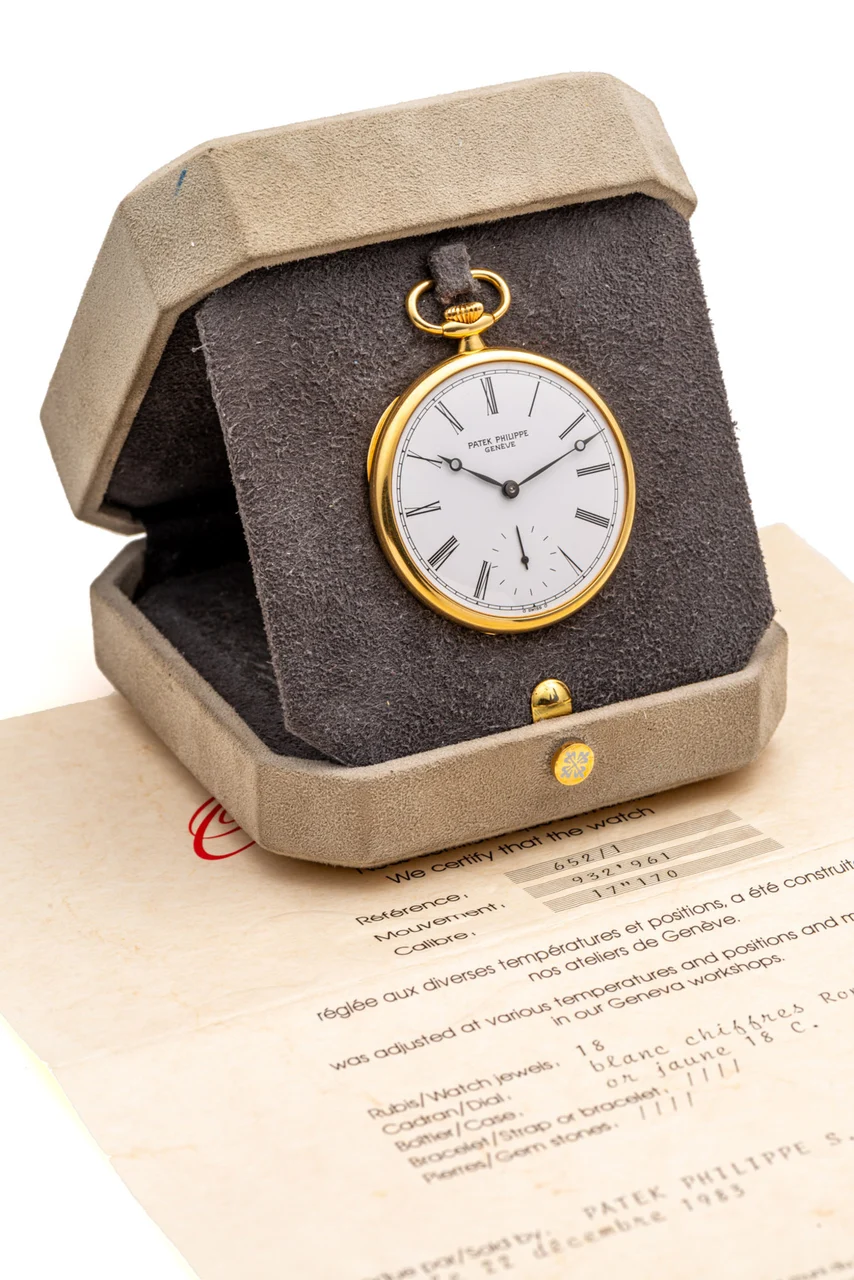 Patek Philippe PATEK PHILIPPE, REF. 659, YELLOW GOLD, ORIGINAL BOX, CERTIFICATE kol saati