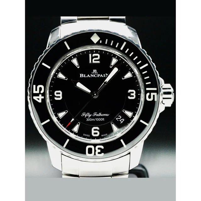 Blancpain Fifty Fathoms Steel Black Dial 210000072125 kol saati