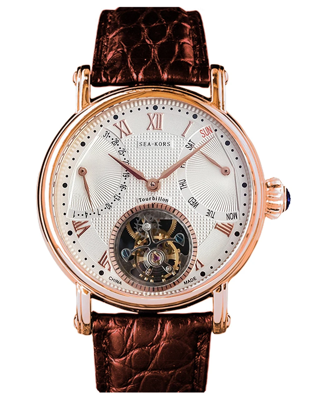 Sugess Sea-Kors Tourbillon SE8004GW-B 40 mm kol saati