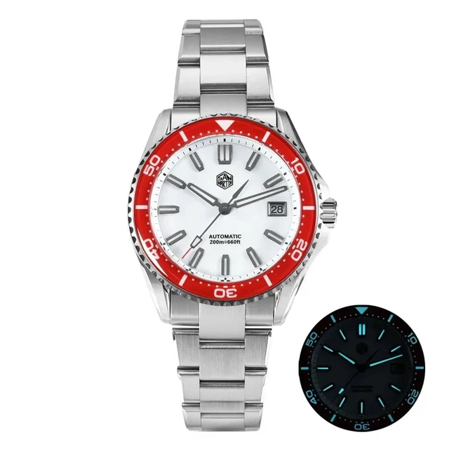 eprolo San Martin SN0129 39mm Diver Watch 20ATM Waterproof Enamel Dial Full Luminous Ar Sa