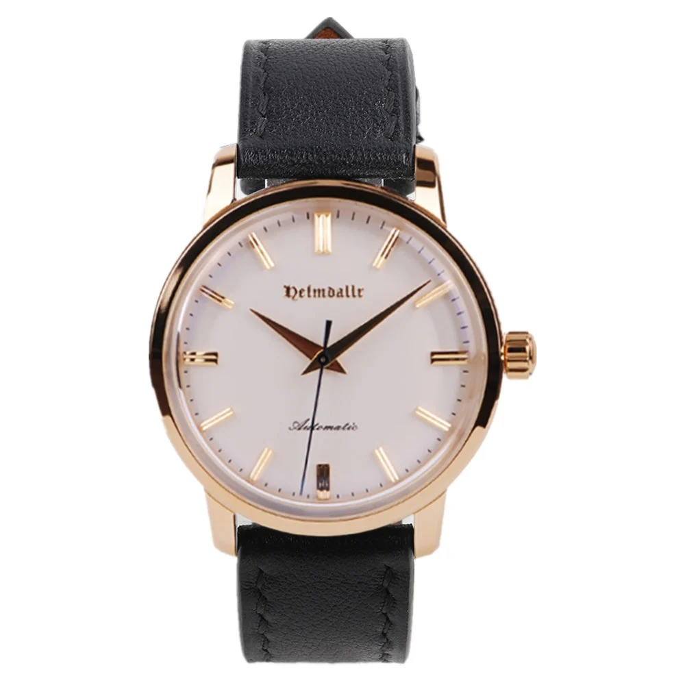 Heimdallr Classic Business Mechanical Watch 海米德-简约白GS-皮带780 47 mm kol saati