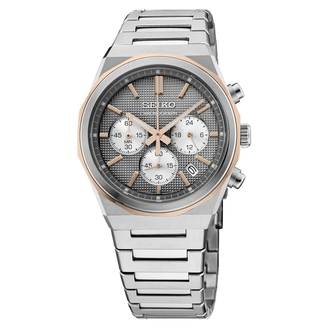 Seiko Sports Chronograph with Gunmetal Grey Dial #HGK002 kol saati