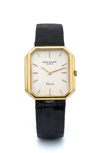 Patek Philippe PATEK PHILIPPE, REF. 3853, QUARTZ A fine and unusual, quartz, 18k yellow go