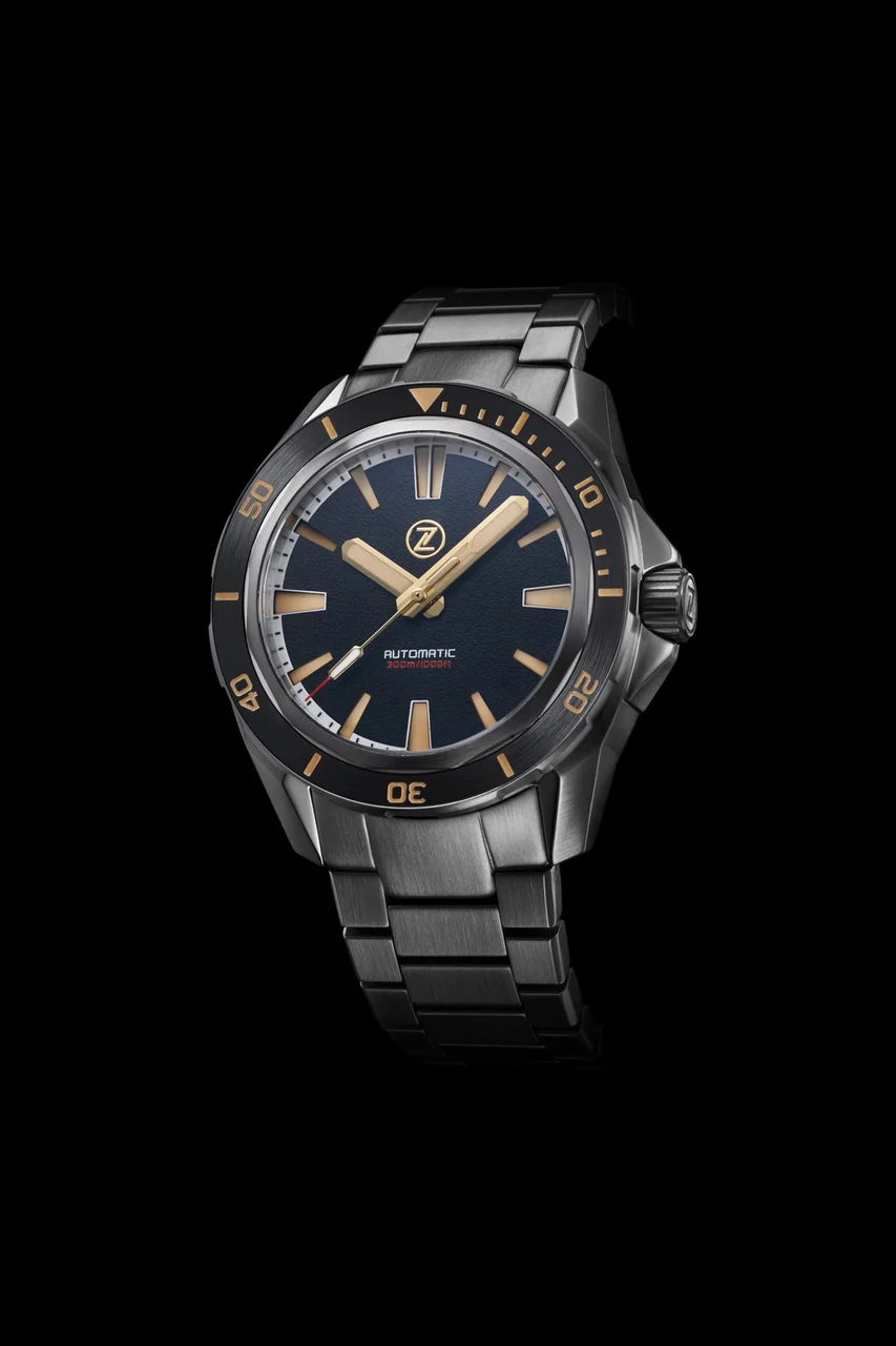 Zelos Swordfish V2 300m Diver Seiko NH35 Black Sand PVD 22 mm kol saati