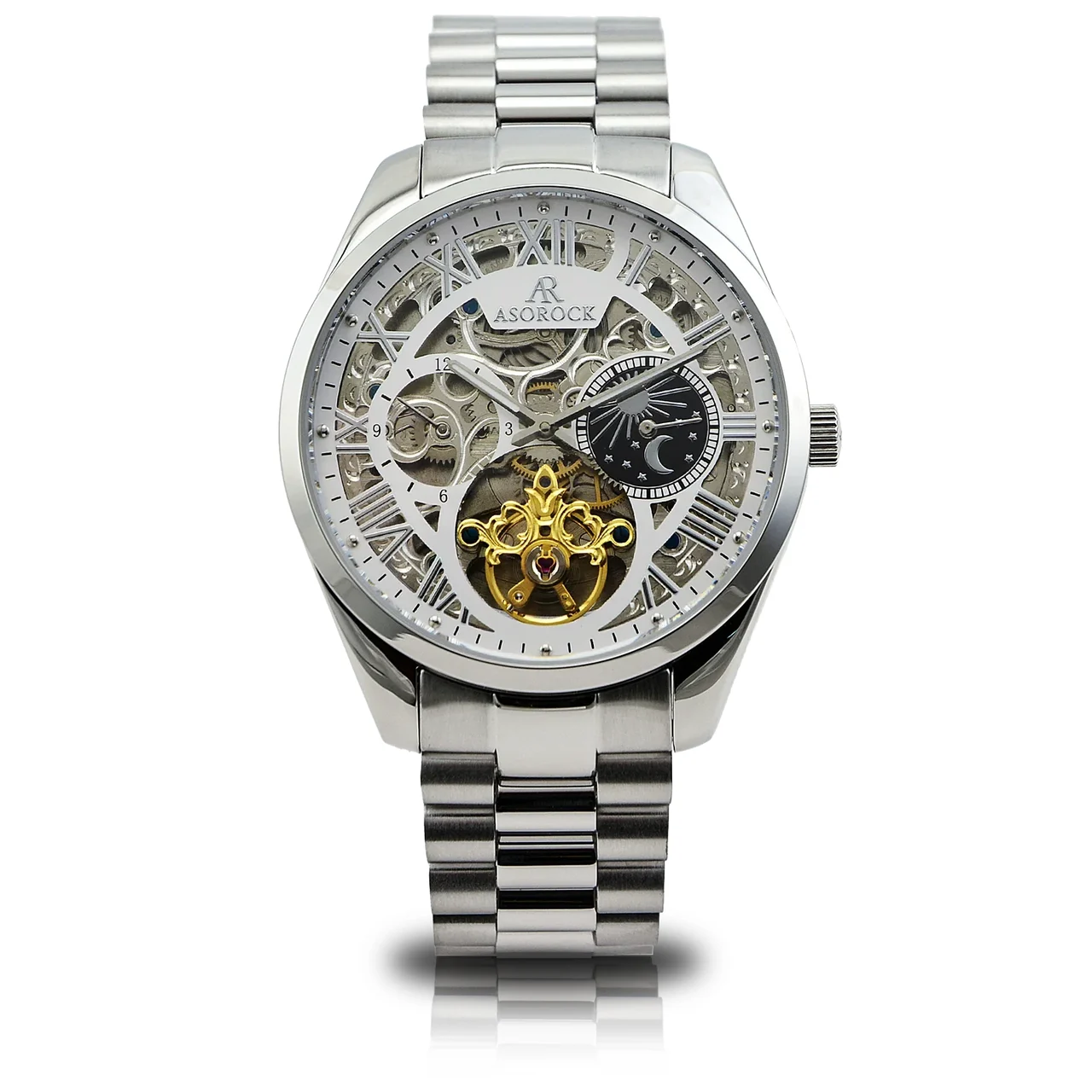 ASOROCK WATCHES silver/white Villa Automatic Tourbillon (Pre-order ships out 42 mm kol saati