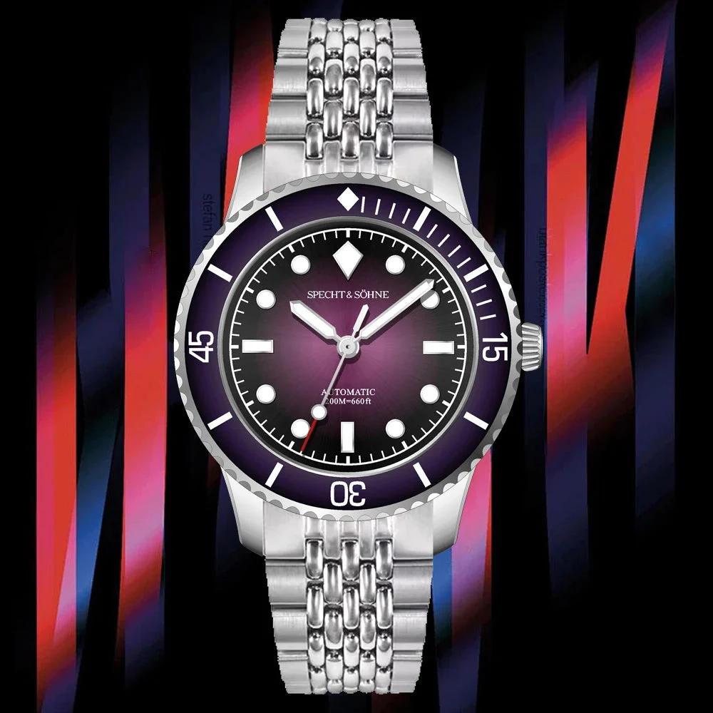Tandorio Fifty Fathoms Mod Specht & Söhne SP0033 Miyota 8215 Automatic Watches Sapphire BGW Luminous 20Bar 12000056225522292 39 mm kol saati
