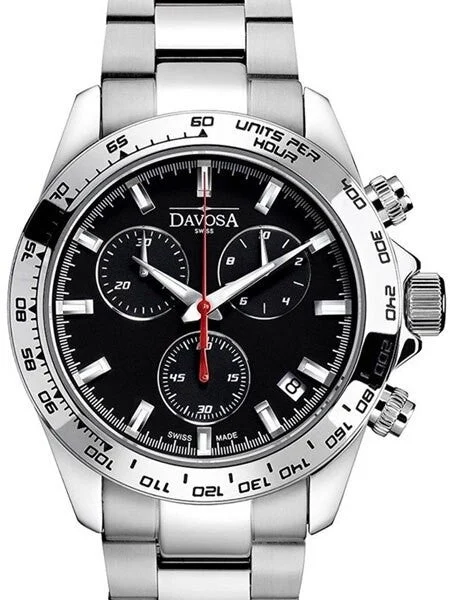 Davosa Speedline Quartz Chronograph Watch with 30 Minute Stopwatch #16347055 kol saati