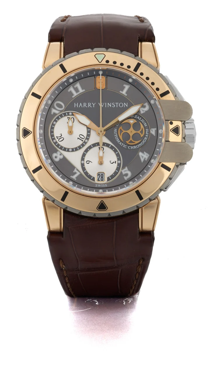 Harry Winston HARRY WINSTON, REF. 410, OCEAN DIVER, ESPECIALLY MADE FOR THE TAORMINA FILM FESTIVAL, 18K PINK GOLD AND ZALIUM kol saati
