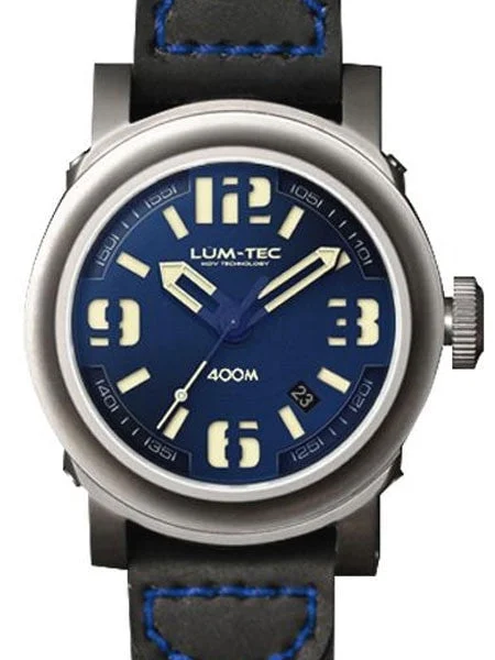 Lum Tec Lum-Tec 42mm High-Beat Automatic Watch with AR Sapphire Crystal #400M-2 42 mm kol saati