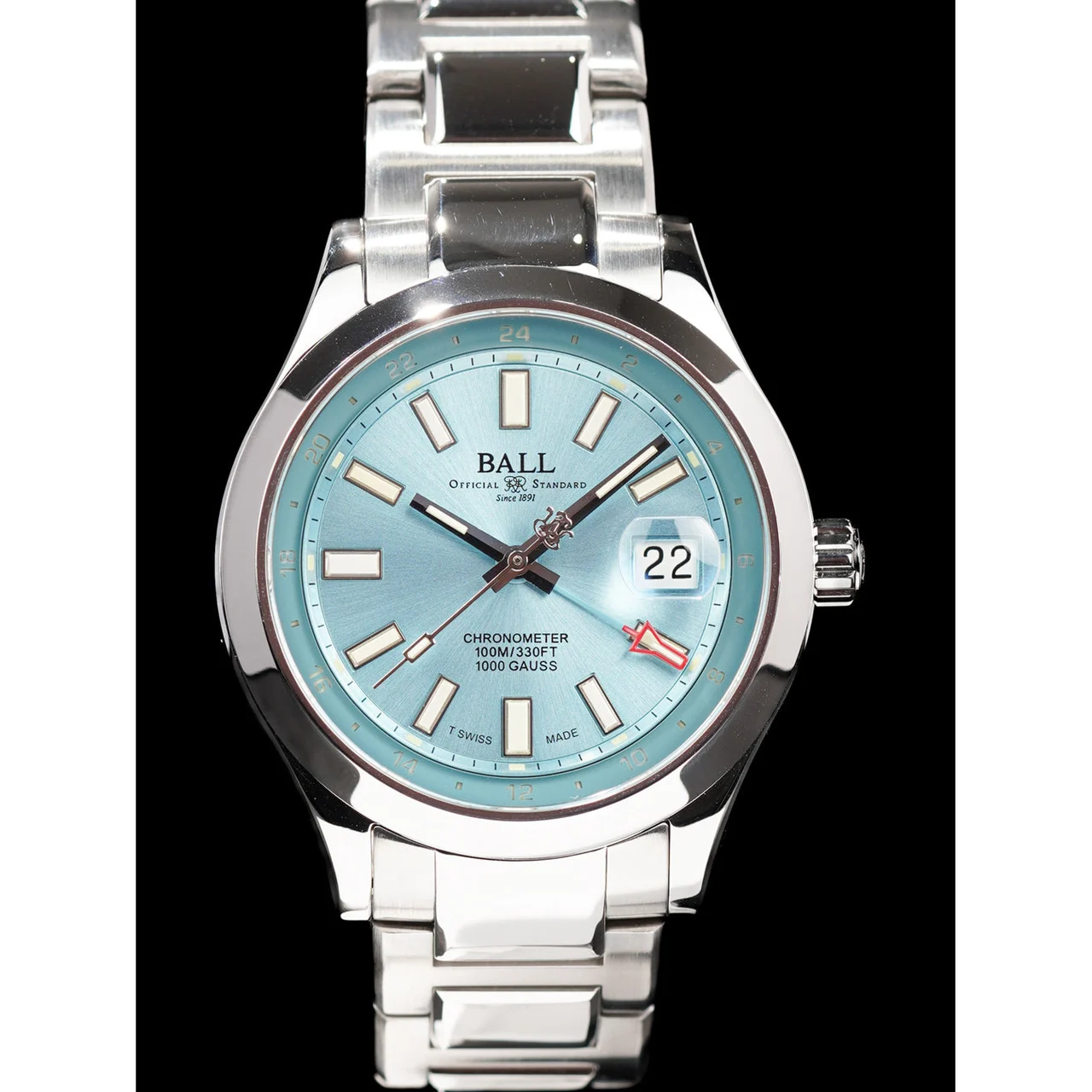 Ball Engineer III Endurance 1917 GMT Ice Blue Dial Rainbow Tubes 210000075864 41 mm kol saati