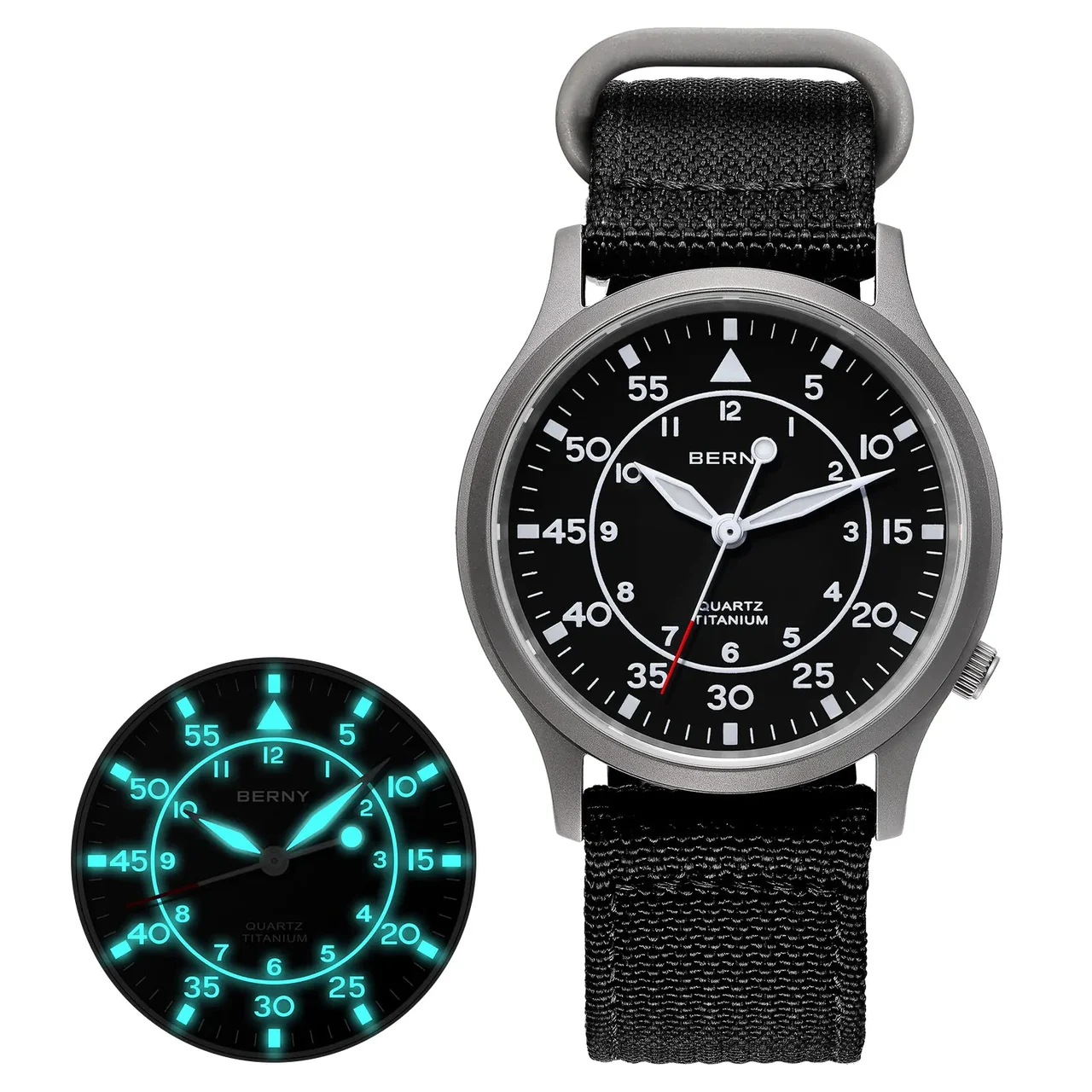 BERNY Men Quartz Titanium Watch-T2566M T2566M-A kol saati