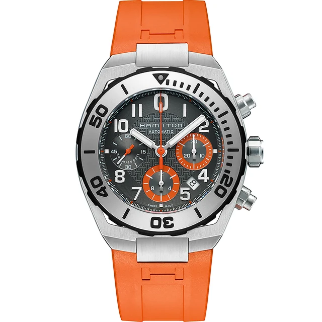 Hamilton Khaki Navy Khaki Navy Sub Auto Chrono H78716983 kol saati