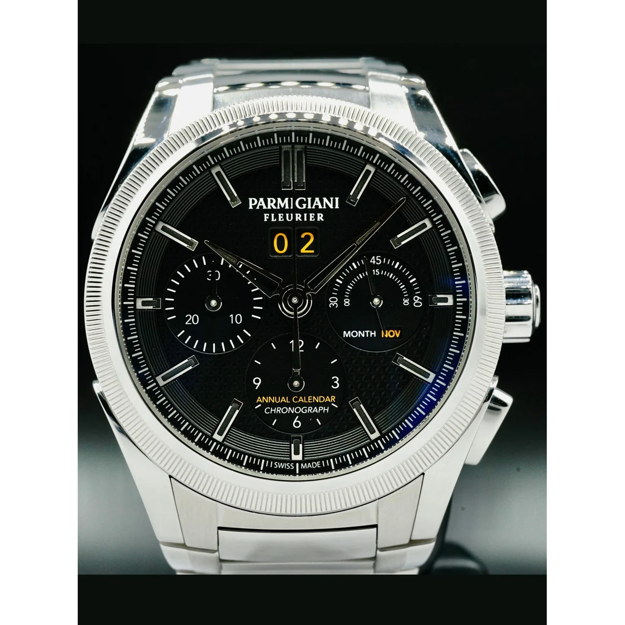 Parmigiani Fleurier Tondagraph GT Acier PFC906-0000210-B00182 210000034821 42 mm kol saati