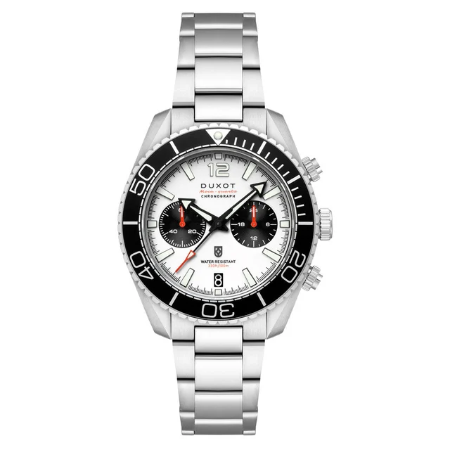 Duxot Tiburon Meca-Quartz Chronograph in Buff White #DX-2062-44 kol saati