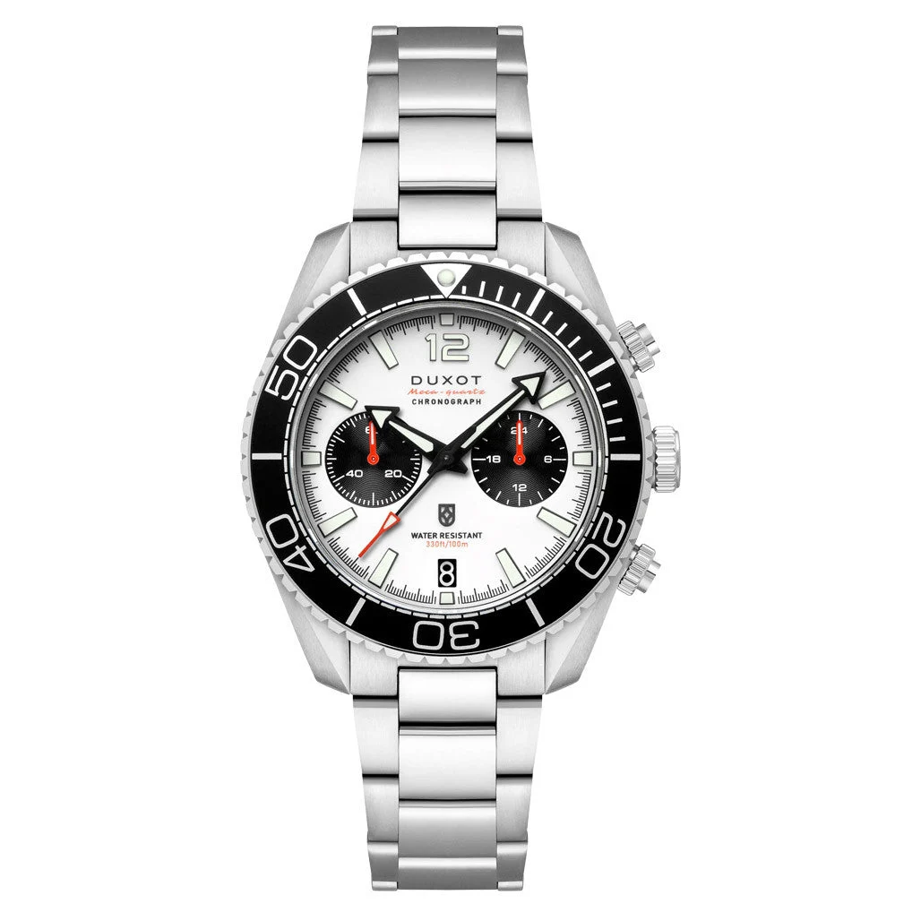Duxot Tiburon Meca-Quartz Chronograph in Buff White #DX-2062-44 42 mm kol saati