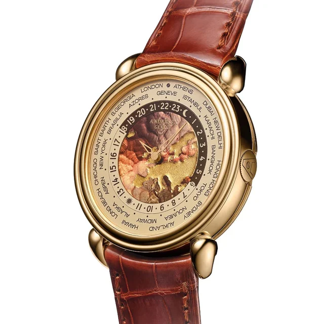 Andersen Genève Communication 45 Gold Worldtimer communication-45-gold kol saati