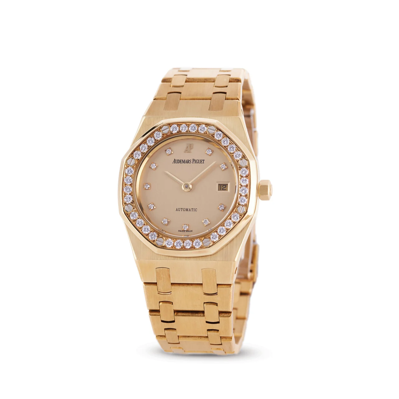 Audemars Piguet AUDEMARS PIGUET, REF. 14587BA.ZZ.0902BA.01, ROYAL OAK, 18K YELLOW GOLD AND DIAMOND kol saati