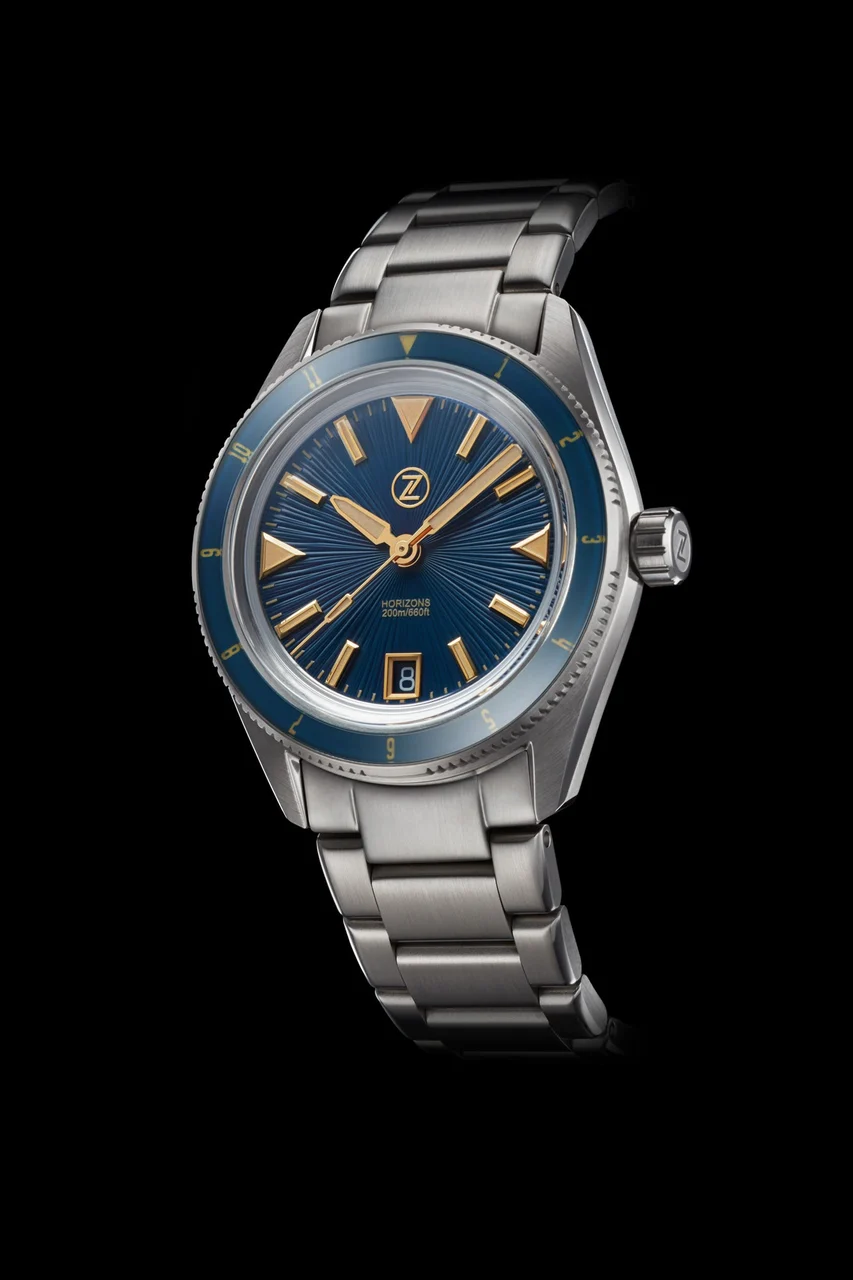 Zelos Horizons 200m 12hr 'Cobalt Blue' 20 mm kol saati