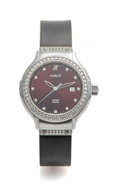 Hublot/Mdm HUBLOT/MDM, REF. 1430.1.054, AUTOMATIC, STEEL AND DIAMONDS kol saati
