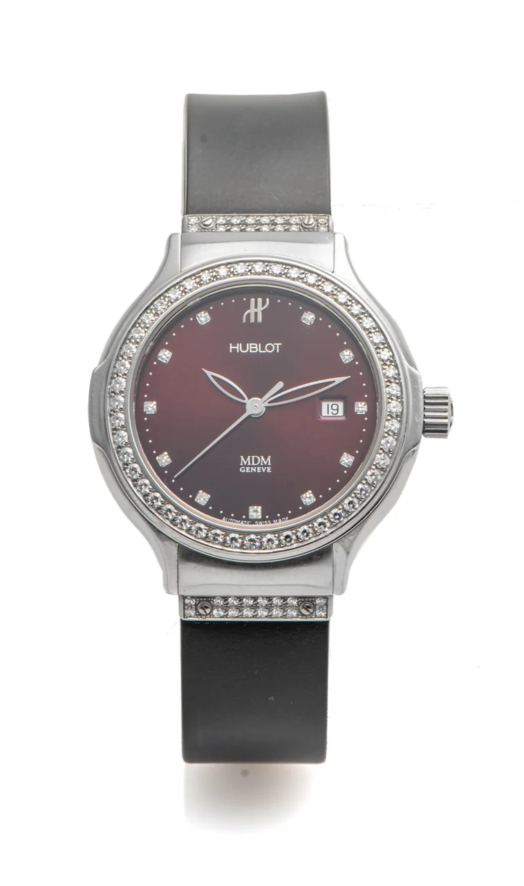 Hublot/Mdm HUBLOT/MDM, REF. 1430.1.054, AUTOMATIC, STEEL AND DIAMONDS kol saati