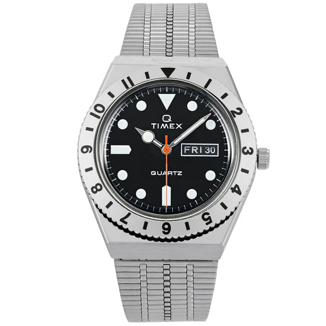 Timex Reissue of 1970's 38mm Black Dial, Stainless Steel Bracelet Watch #TW2V00100ZV kol s