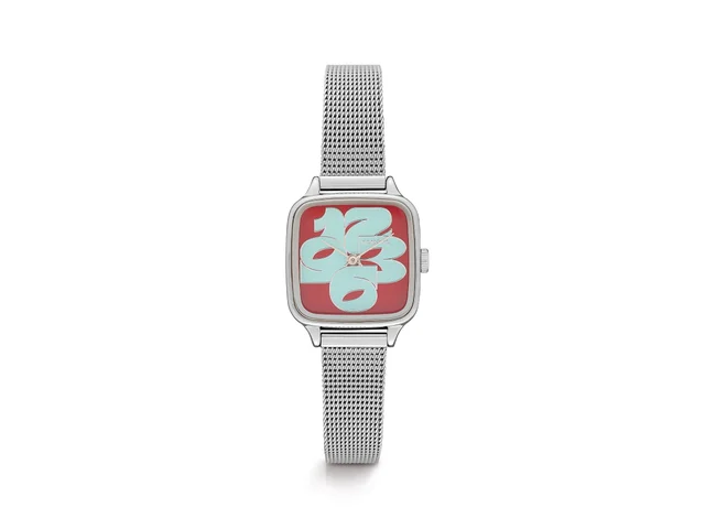 Komono Kate Royale Cameo Silver Bordeaux KOM-W4221 kol saati