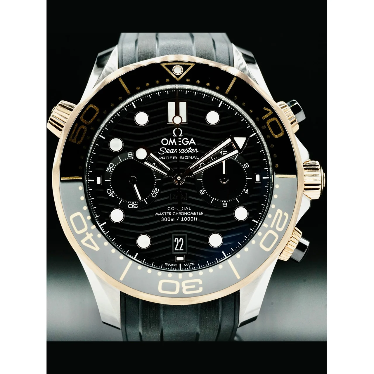 OMEGA Seamaster Diver 300m Master Chronometer Chronometer Steel and Gold 210000039650 44 mm kol saati