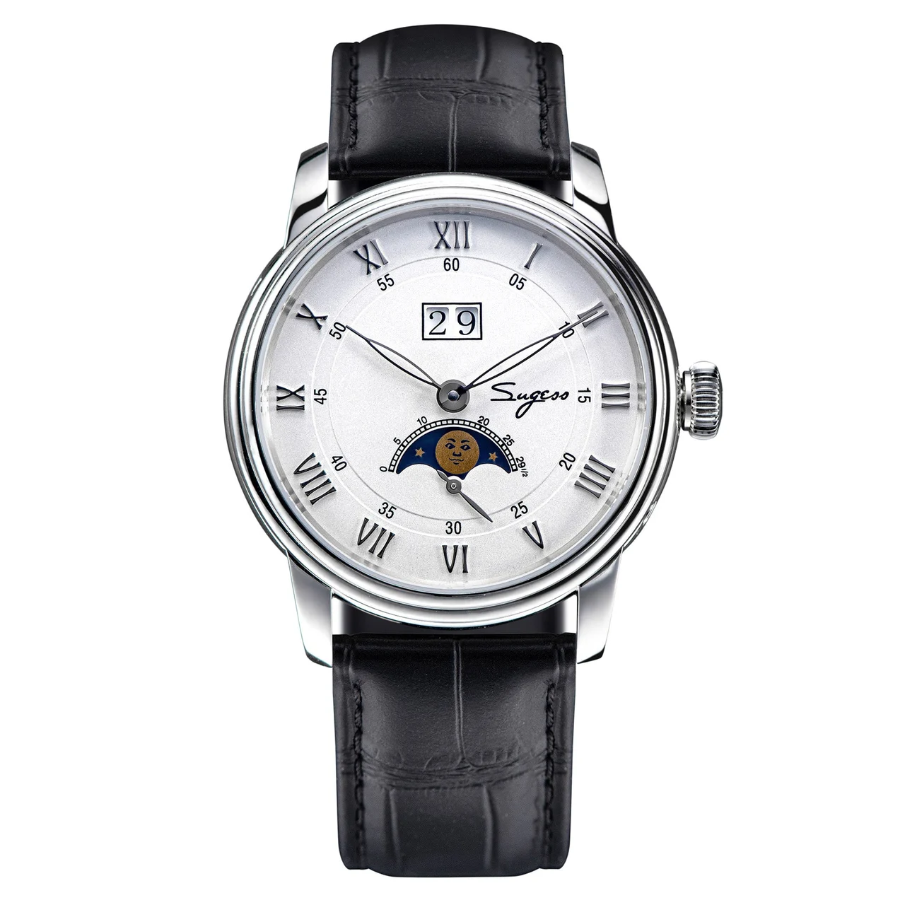 Sugess MoonPhase Master S437 Moon Phase Automatic Stainless-Steel 41 mm kol saati