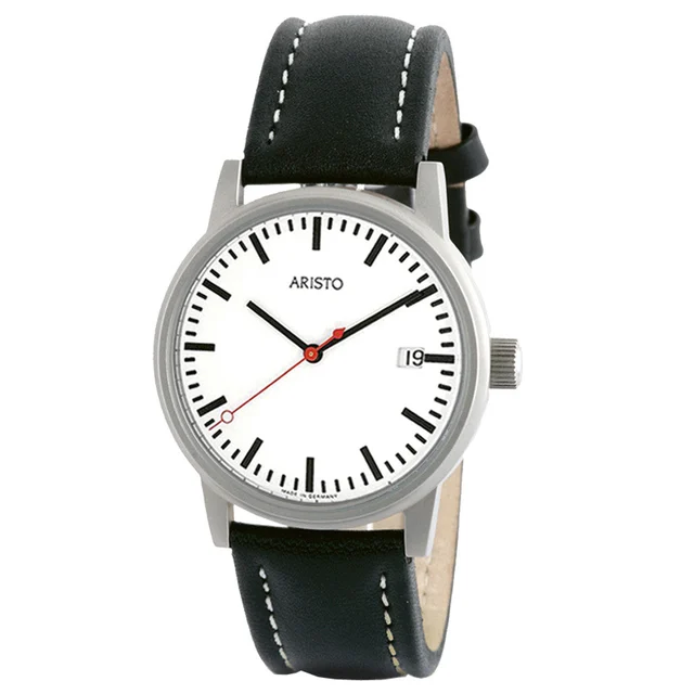 Aristo Bauhaus Railroad Watch #3H195 kol saati
