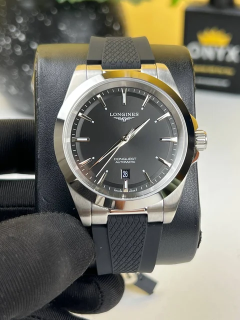 Longines Conquest Black Dial 41mm – Automatic Movement kol saati
