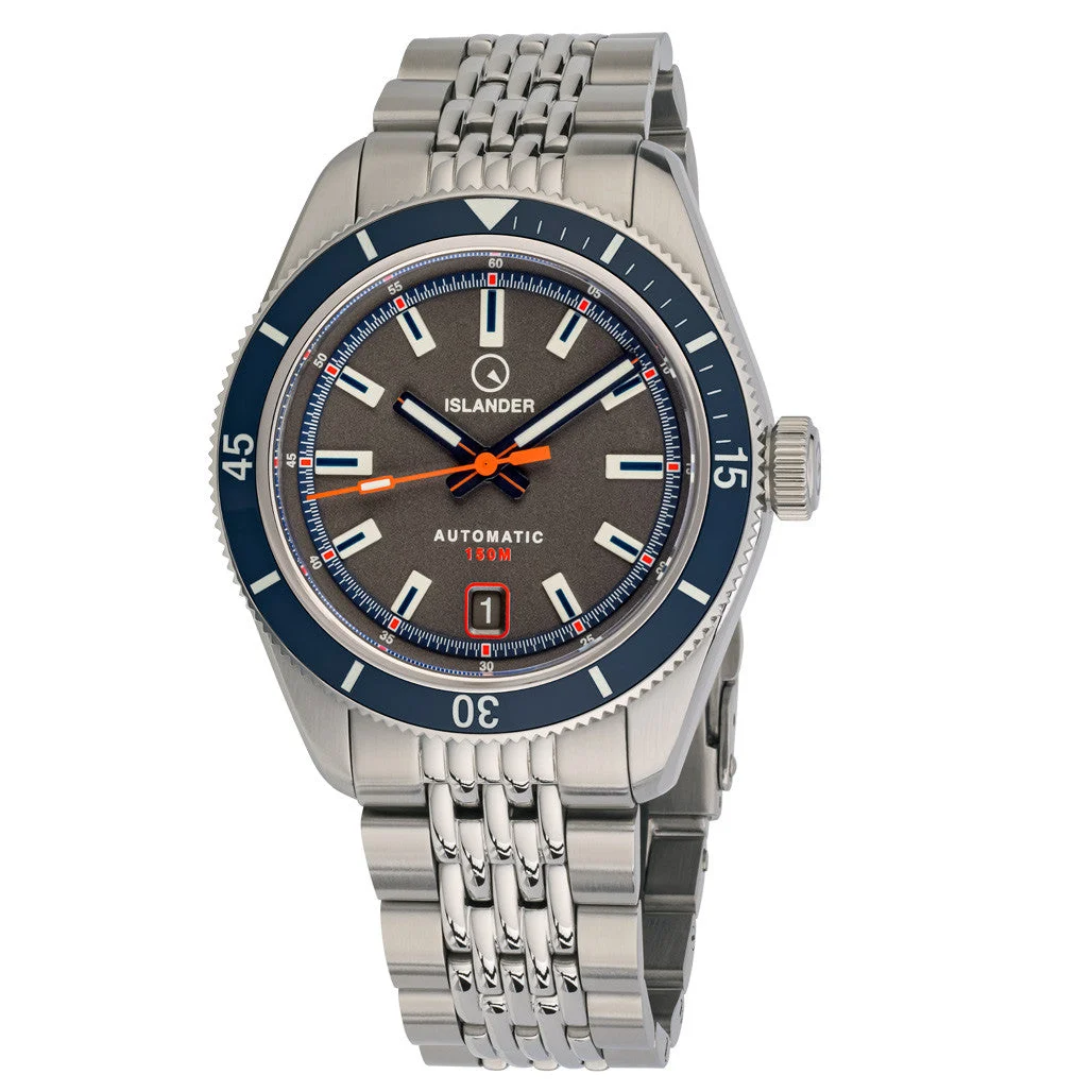 Islander Port Jefferson Skin Diver Automatic Watch with Charcoal Dial #ISL-179 48 mm kol saati
