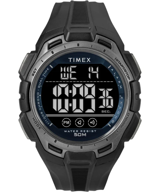 Timex Digital 43mm Resin Strap Watch TW5M63800 kol saati