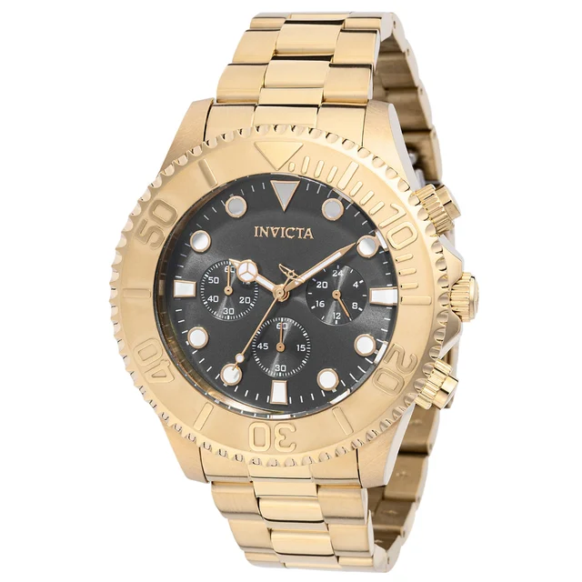 Invicta Grand Diver Stenoz Watch - 47mm. Gold (49216) kol saati