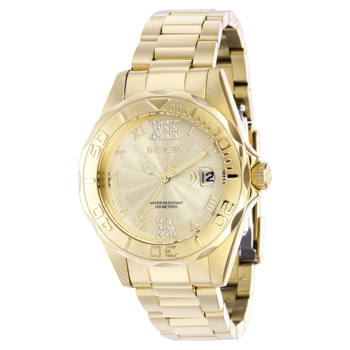 Invicta Pro Diver Brinevale Watch - 38mm, Gold (42739) 38 mm kol saati