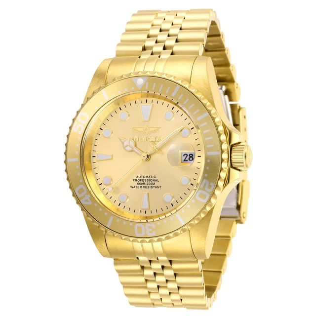 Invicta Pro Diver Navigator Automatic Watch - 42mm. Gold (30096) kol saati