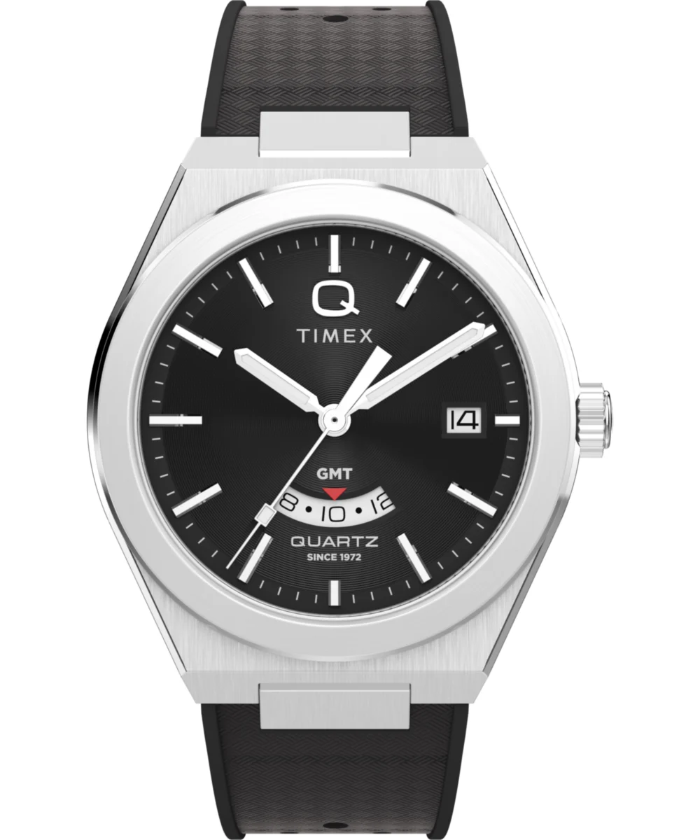 Timex Continental GMT 39mm Synthetic Rubber Watch TW2Y24900 39 mm kol saati