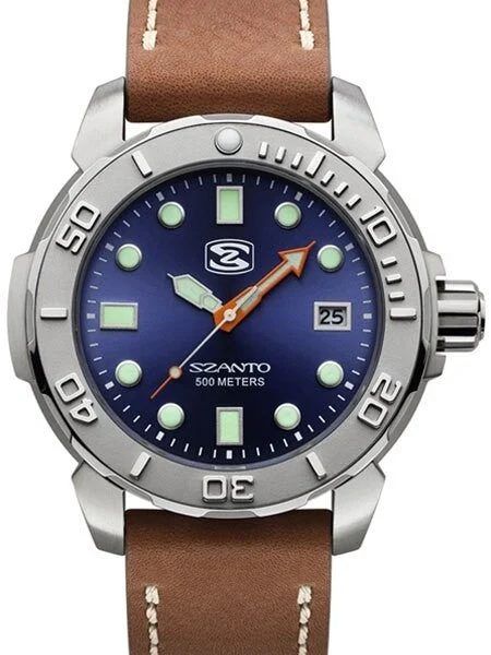 Szanto Stainless Steel, 500 Meter Quartz Dive Watch #5103 47 mm kol saati