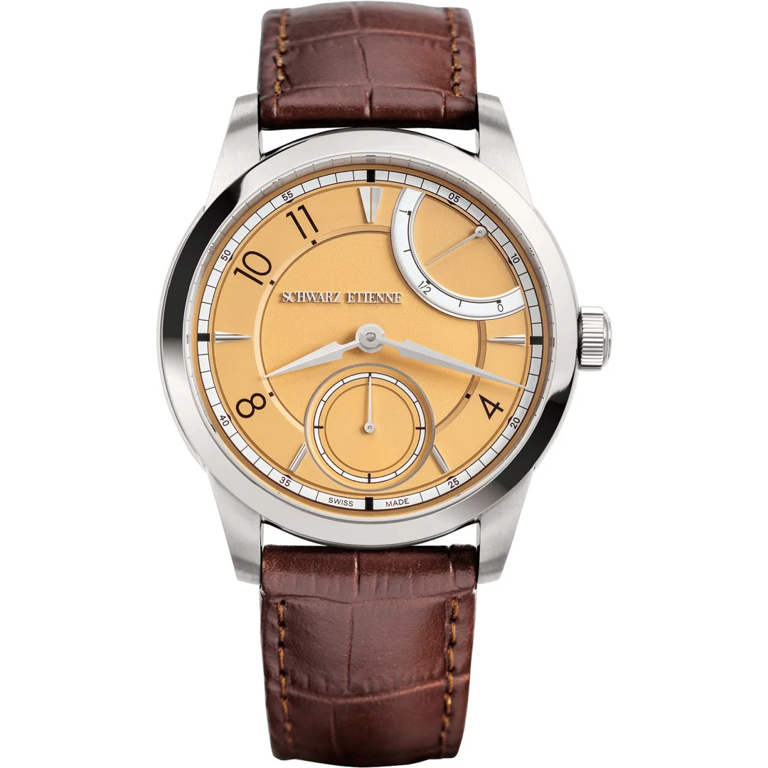 Schwarz Etienne Reserve De Marche Gold Dial WCL39RDMMSE34TICUARD 39 mm kol saati