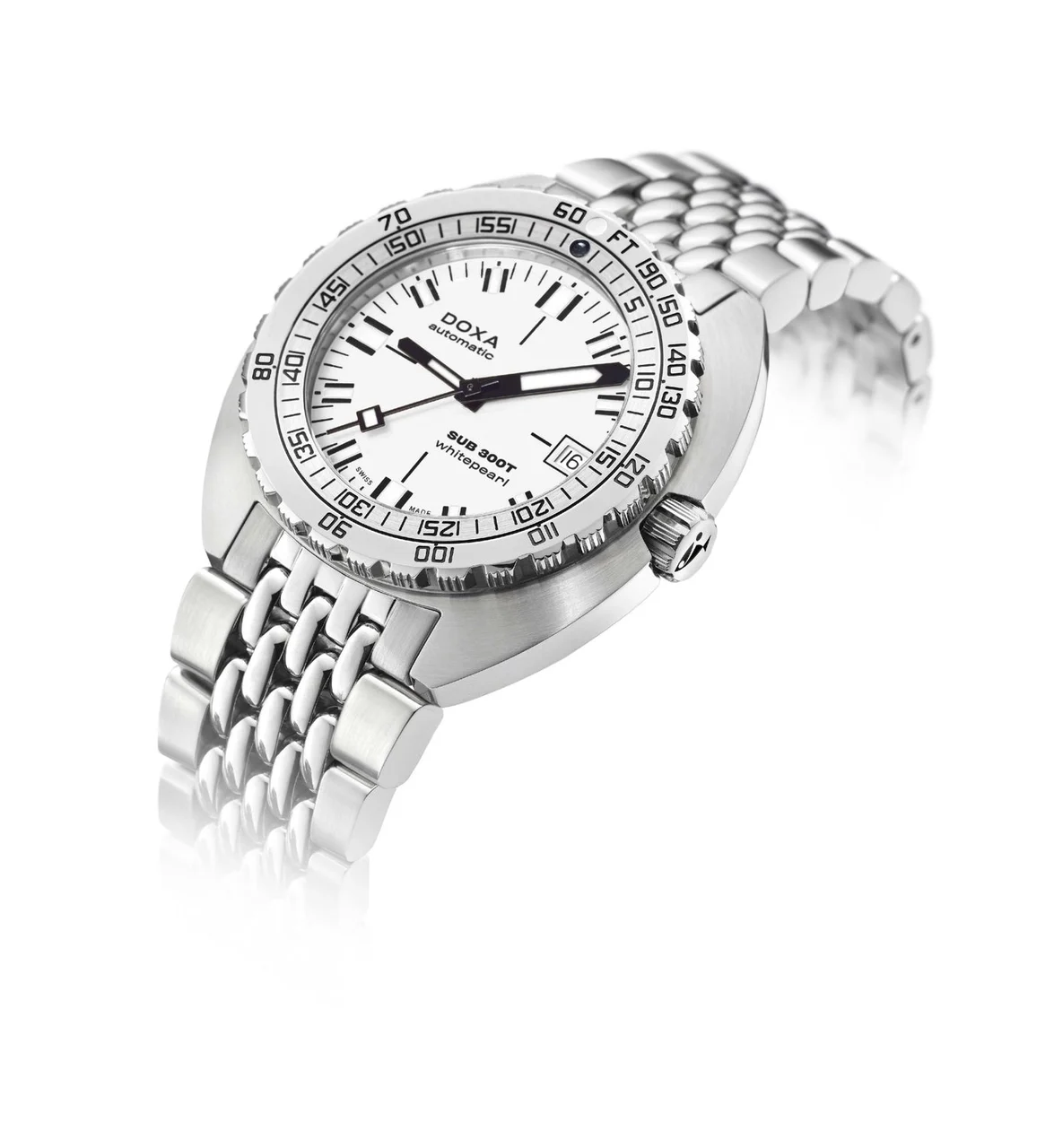 Doxa Whitepearl 840.10.011.10 42.5 mm kol saati
