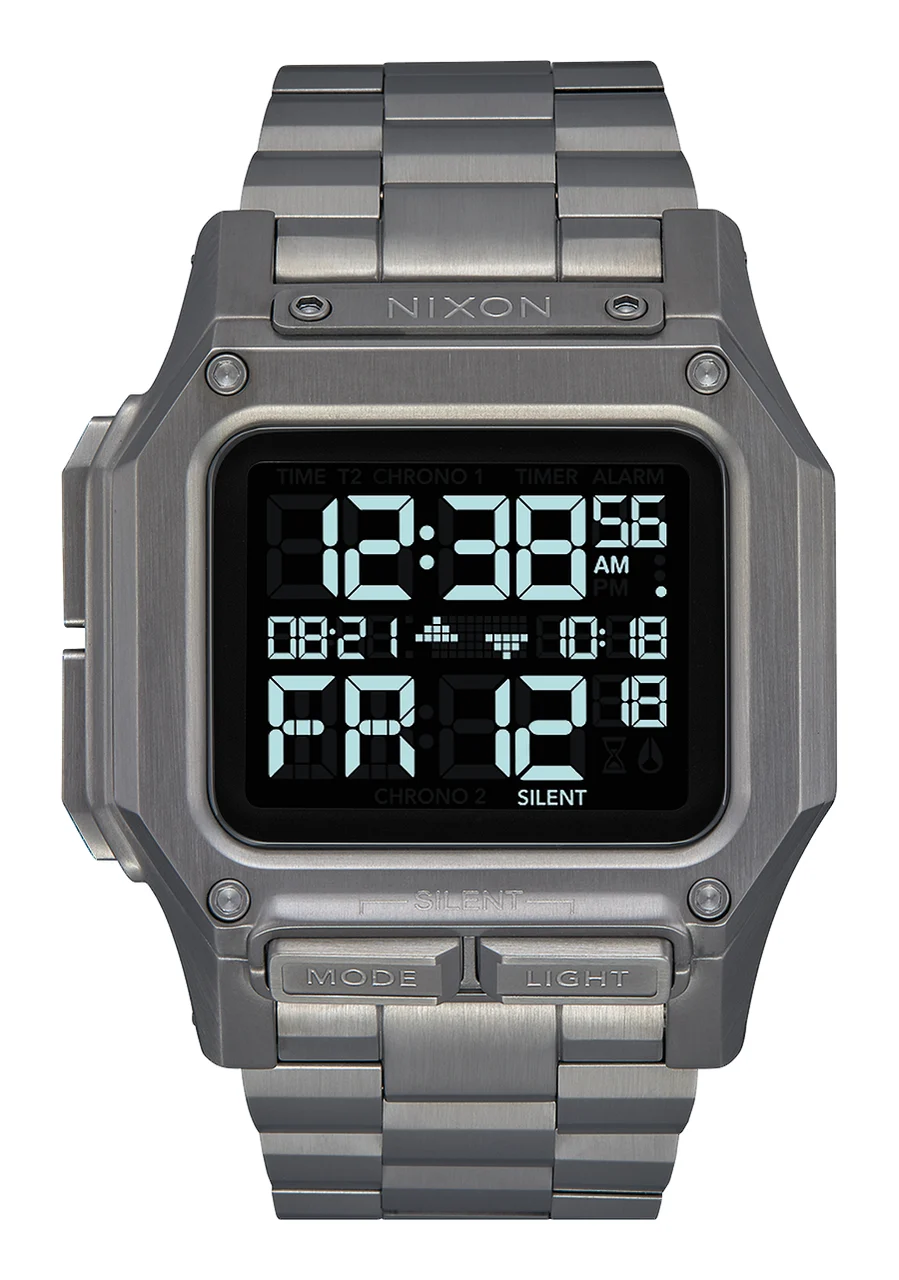 Nixon US Regulus Stainless Steel - Gunmetal A1268-131-00 46 mm kol saati