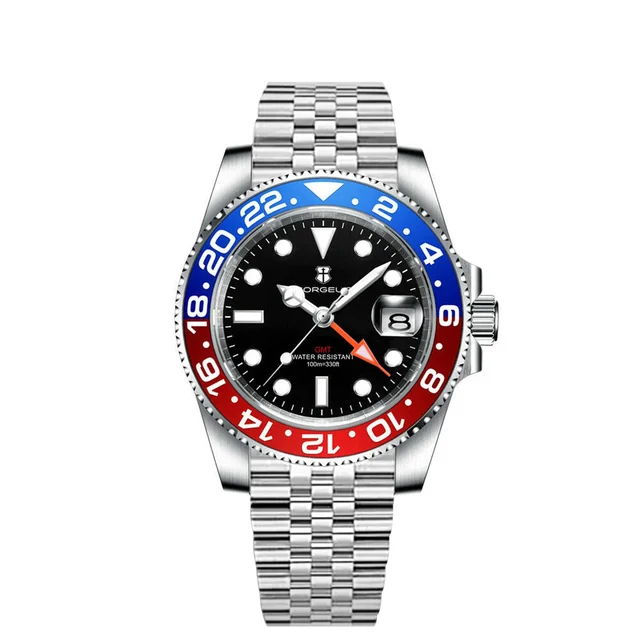 Tandorio RONDA 515 Quartz GMT Watch Corgeut 100M Water Resistant Luminous Sapphire 1200005
