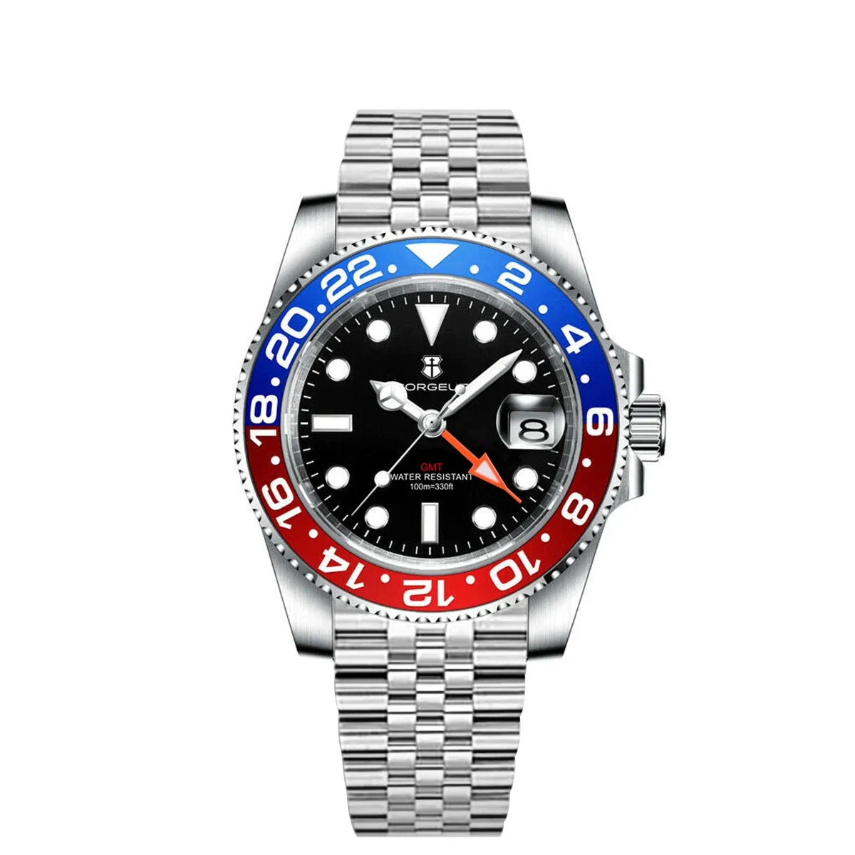Tandorio Watches RONDA 515 Quartz GMT Watch Corgeut 100M Water Resistant Luminous Sapphire 12000058557877665 40 mm kol saati