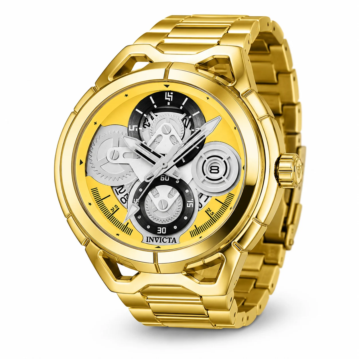 Invicta Rally Syncor Watch - 44mm, Gold (79012) 44 mm kol saati