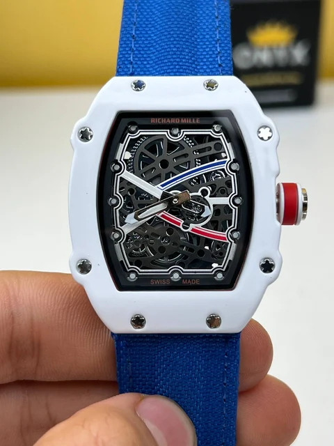 Richard Mille White in Blue Strap Skeletonized Dial Richard Mille RM 67-02 White in Blue S