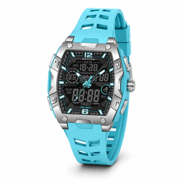 Activa Actival Venzis X Invicta Digital Watch - 50mm. Light Blue (ACW8131-002) kol saati